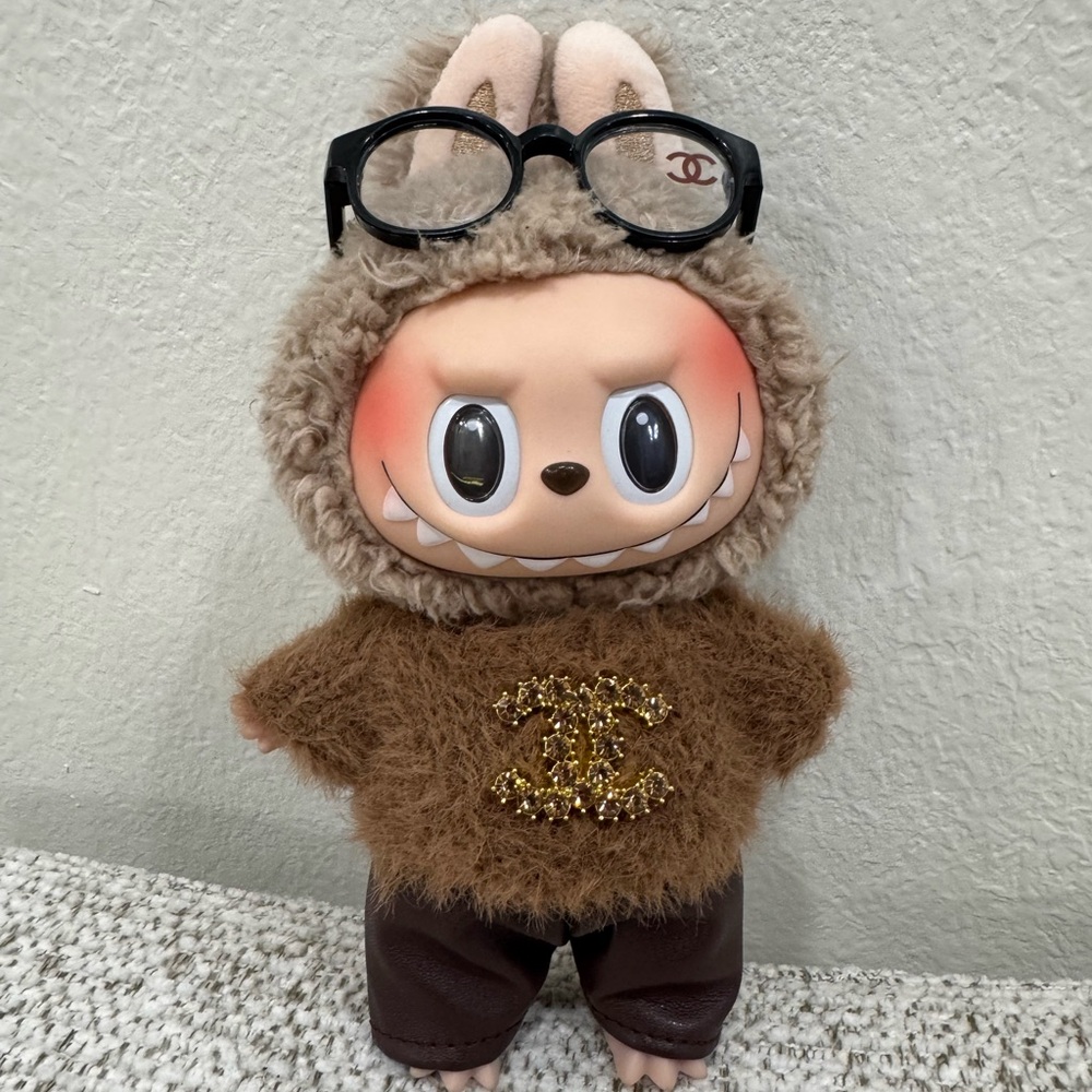 Stylish Leather Shorts Outfit Set for Labubu